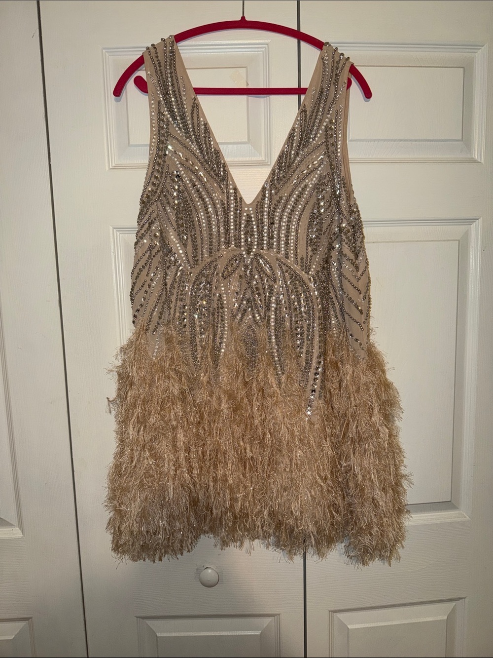 ASOS Edition Beaded Feather Mini Dress